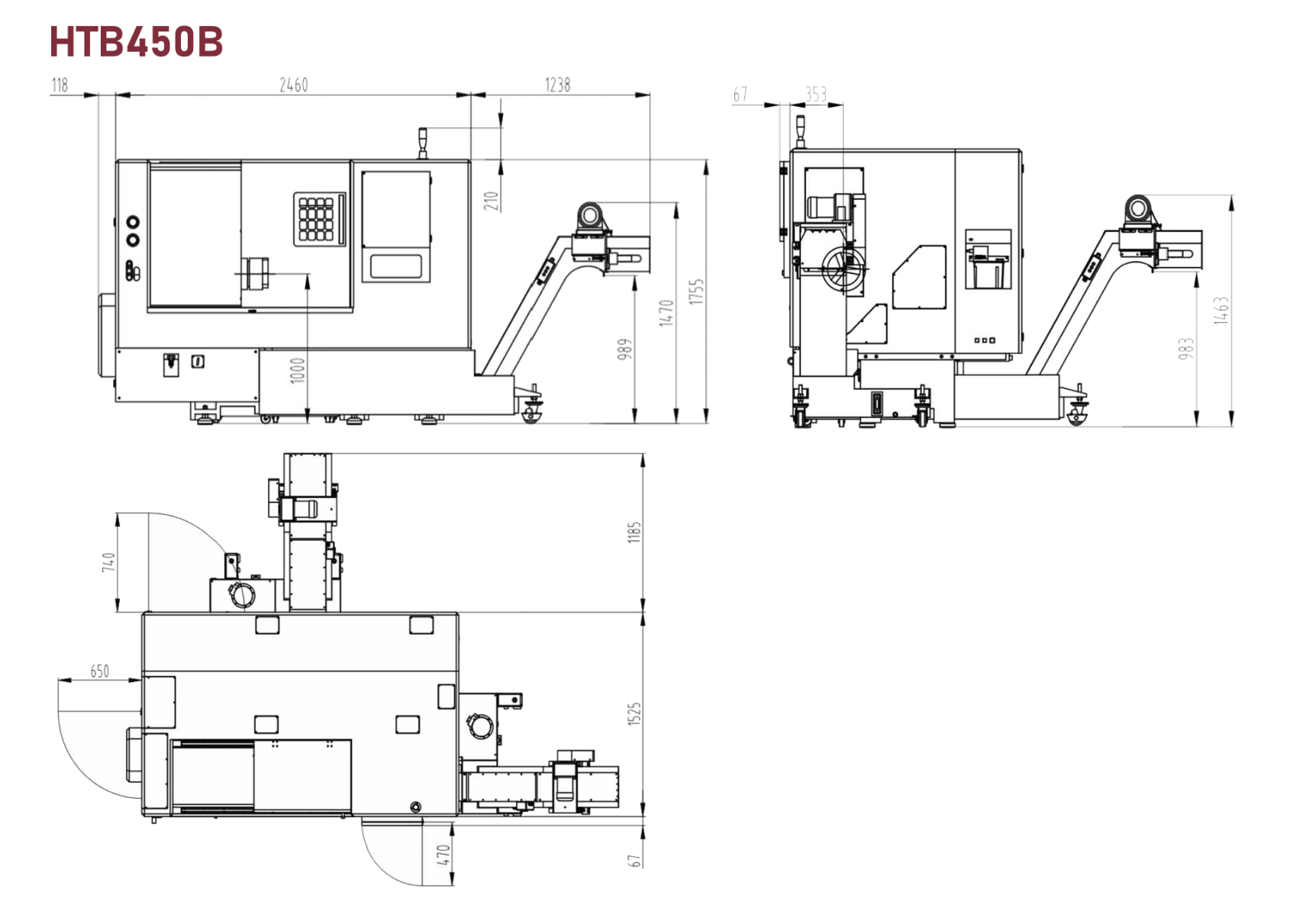 เค้าโครงเครื่อง HTB450B ​​1018