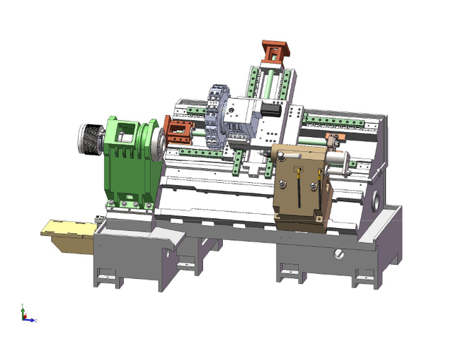 htb550a เตียงเอียง cnc lathe