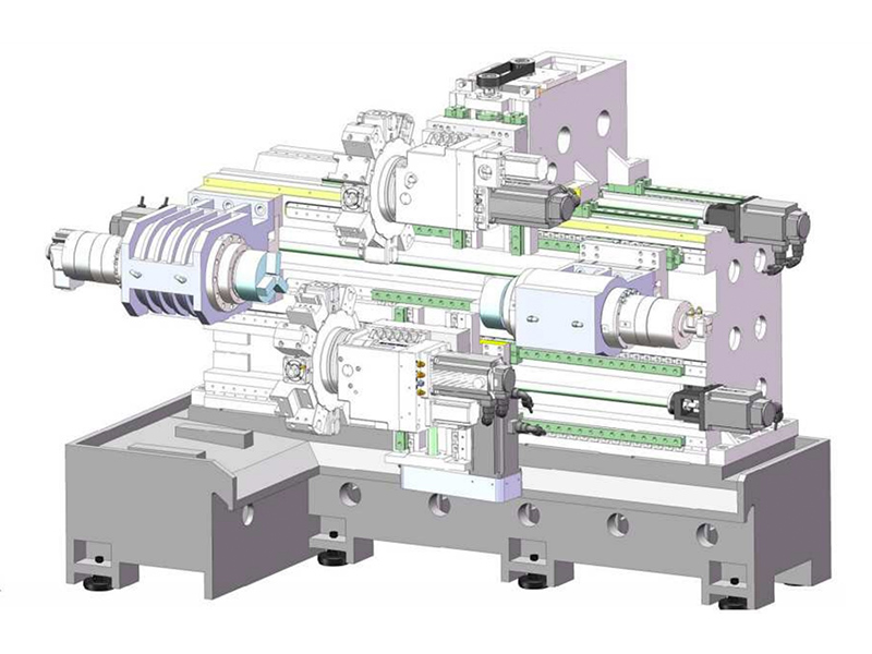 GS42 แกนหมุนคู่และแกนหมุนสองแกน CNC เครื่องกลึง